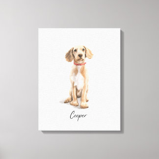 Cooper – Cute Puppy Illustration Canvas Print