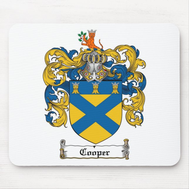 COOPER FAMILY CREST -  COOPER COAT OF ARMS MOUSE PAD (Front)
