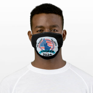  Cooper For President 2024 with Flag and Statue of Adult Cloth Face Mask