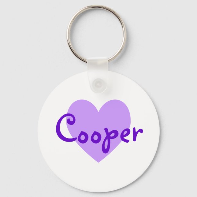 Cooper in Purple Keychain (Front)
