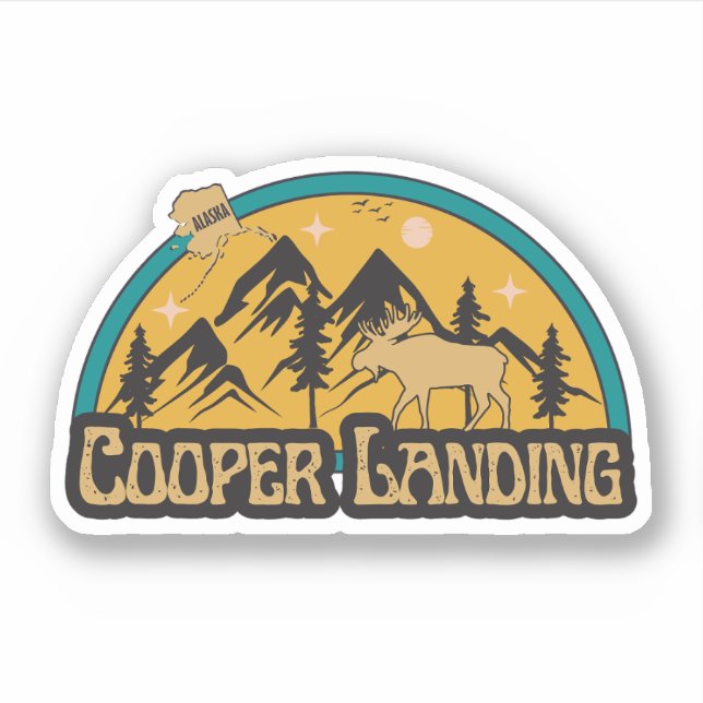 Cooper Landing, Alaska Sticker (Front)
