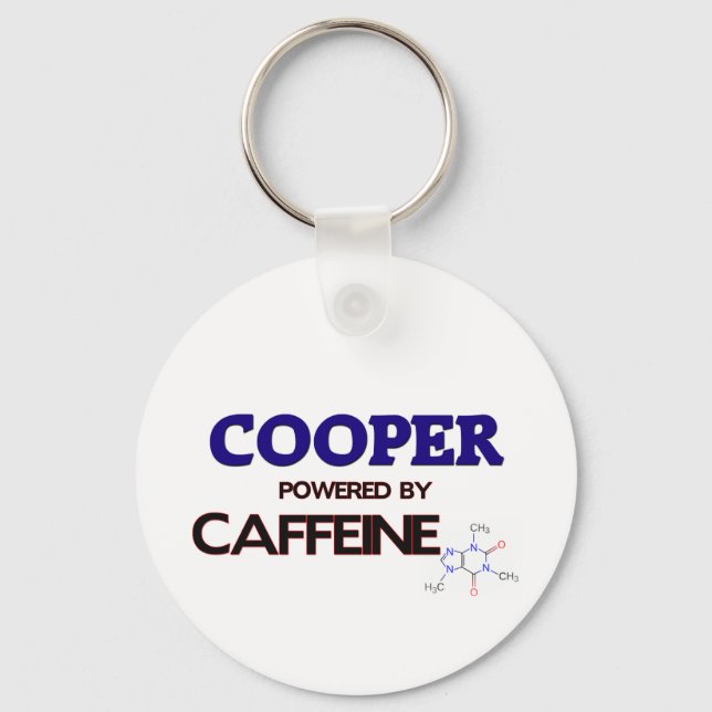 Cooper Powered by caffeine Keychain (Front)