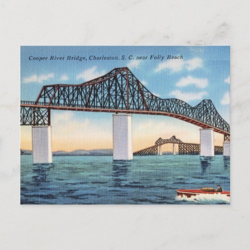 Cooper River Bridge Charleston South Carolina Postcard