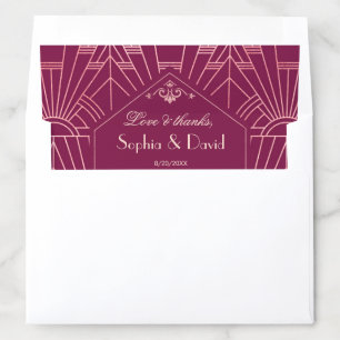 Cooper Rose Great Gatsby 1920s Wedding Envelope Liner