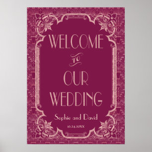 Cooper Rose Great Gatsby 20s Wedding Welcome Sign