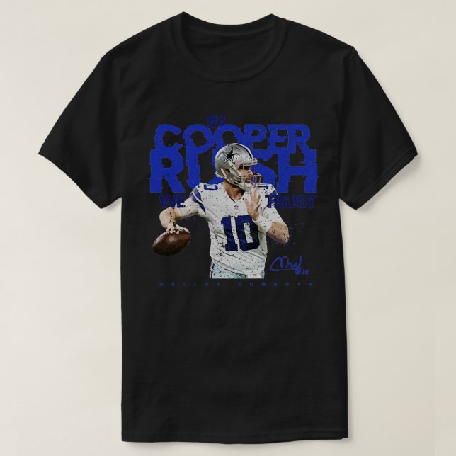 Cooper RushA Retro Quarterback TShirt (Design Front)