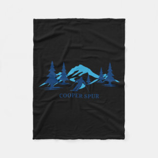 Cooper spur oregon ski resort skiing skier fleece blanket