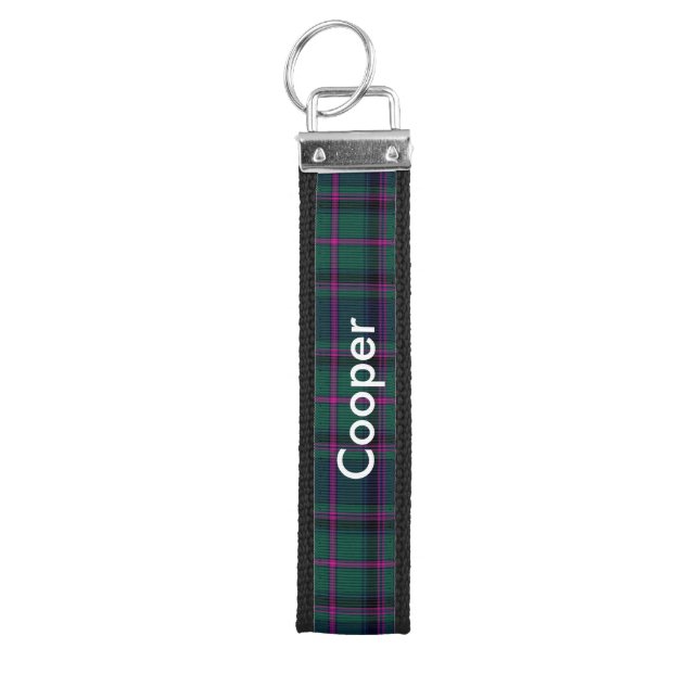 Cooper Tartan Plaid Wrist Key Chain (Keys on Top)