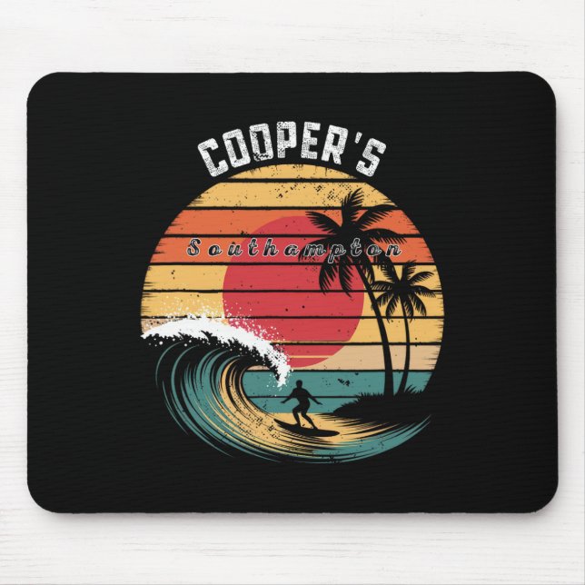 Cooper's Beach Southampton Beach Surfing  Mouse Pad (Front)