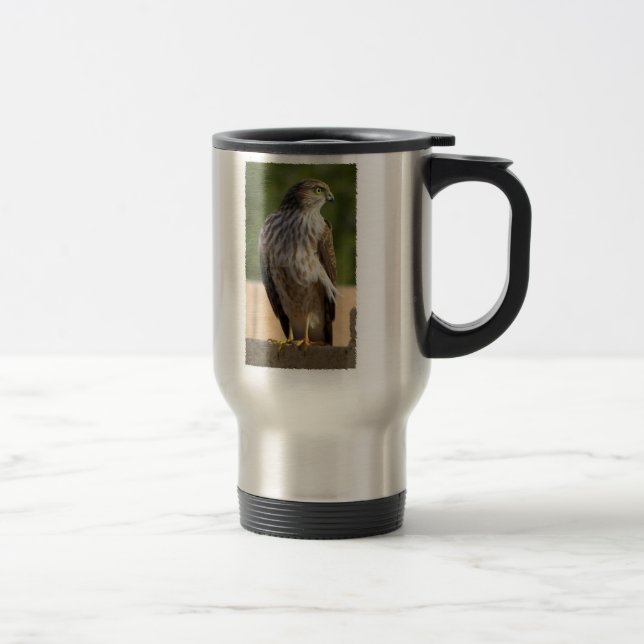 Cooper's Hawk Travel Mug (Right)