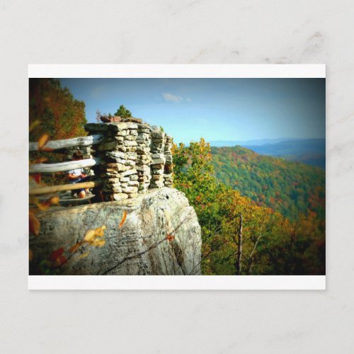 Coopers Rock overlook in Fall West Virginia Postcard