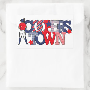 Cooperstown Baseball Player Custom Year Patriotic Rectangular Sticker