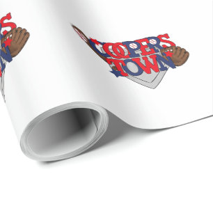 Cooperstown Baseball Stars, Glove, Bat & Ball Wrapping Paper