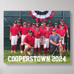 Cooperstown Baseball Team Photo Custom Acrylic Photo Tile