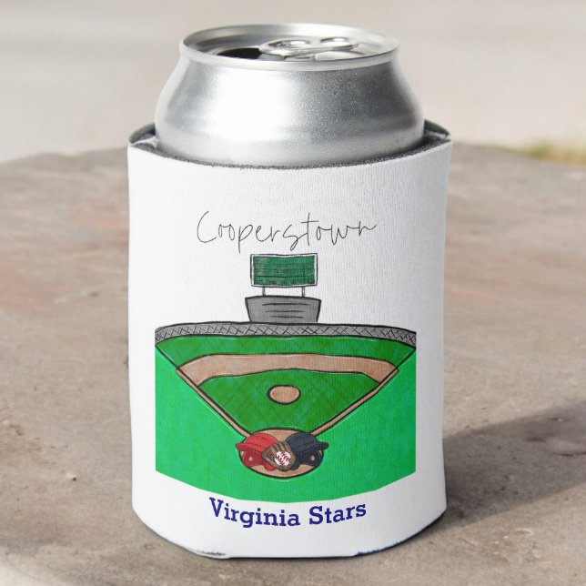 Cooperstown Field Team Name Parent Custom Favor Can Cooler (Creator Uploaded)