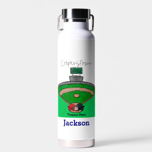 Cooperstown Field Team Name Player Personalized Water Bottle