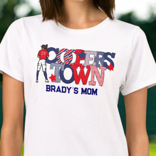 Cooperstown Mom / Personalized Patriotic Baseball T-Shirt