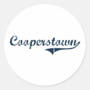 Cooperstown New York Classic Design Classic Round Sticker