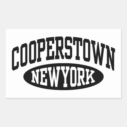 Cooperstown New York Rectangular Sticker