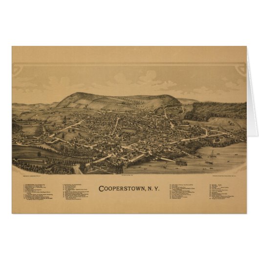 Cooperstown NY 1890 Cards (Front Horizontal)