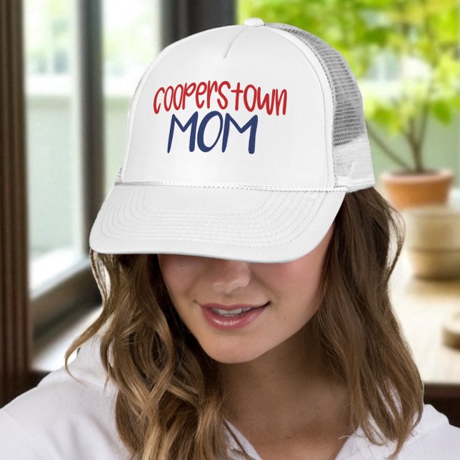 Cooperstown NY Baseball Mom  Trucker Hat (Creator Uploaded)