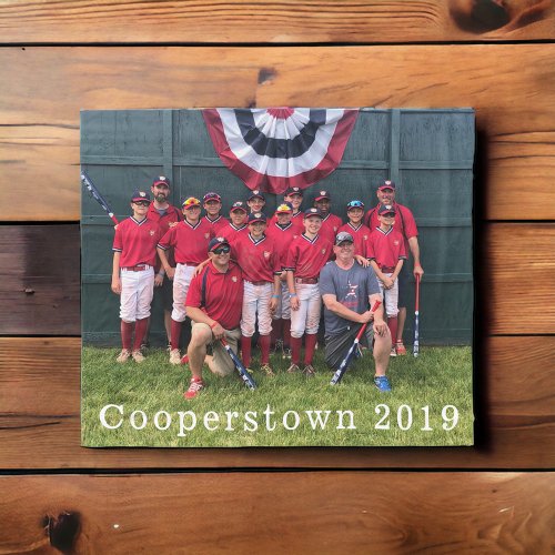 Cooperstown NY Baseball Team Photo Year Keepsake Fleece Blanket