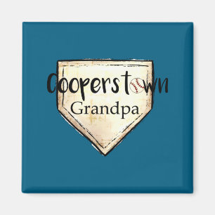 Cooperstown Ny Grandpa Cute Baseball Design Magnet