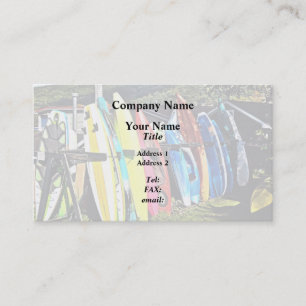 Cooperstown NY - Kayaks and Paddleboards Business Card