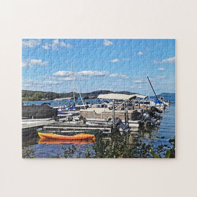 Cooperstown NY - Marina At Lake Front Park Jigsaw Puzzle (Horizontal)