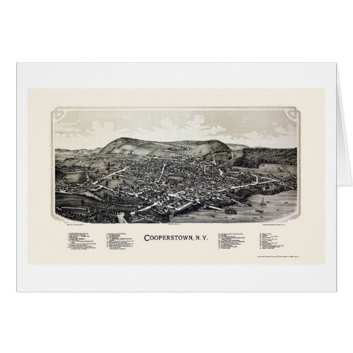 Cooperstown NY Panoramic Map _ 1890