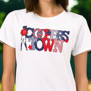 Cooperstown Patriotic Letters Baseball Player Year T-Shirt