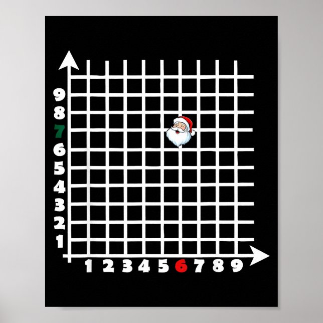 Coordinate (6,7) Funny Math Teacher 67 Math Christ Poster (Front)