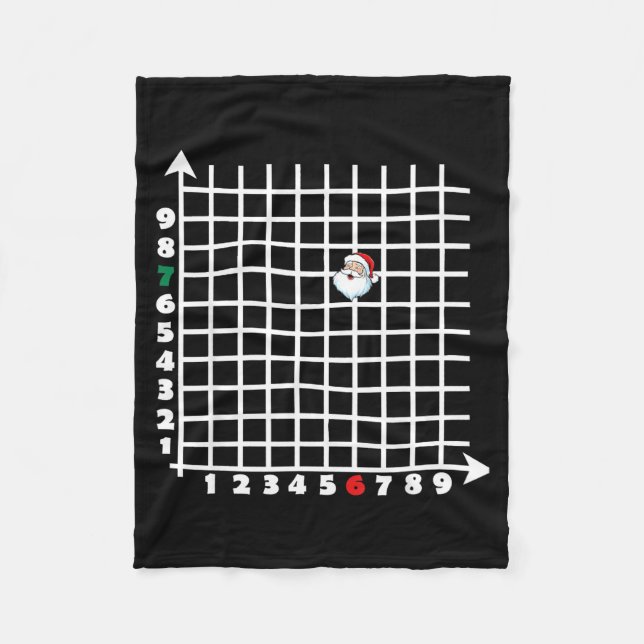 Coordinate (6,7) Funny Math Teacher Christmas 67 M Fleece Blanket (Front)