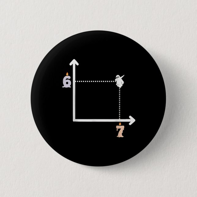 Coordinate 6 7 Funny Math Teacher Meme Halloween G Button (Front)
