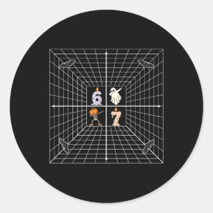 Coordinate 6 7 Funny Math Teacher Meme Science Hal Classic Round Sticker