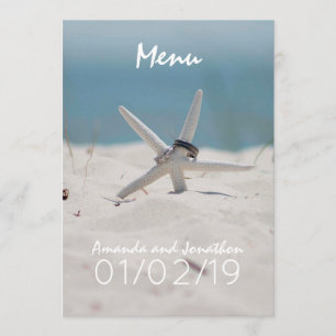 Coordinated Beach Wedding Theme Suite Menu