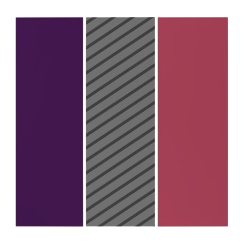 Coordinated color design triptych