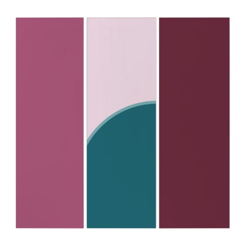 Coordinated color design triptych