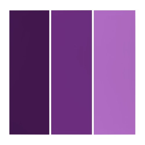 Coordinated color design triptych