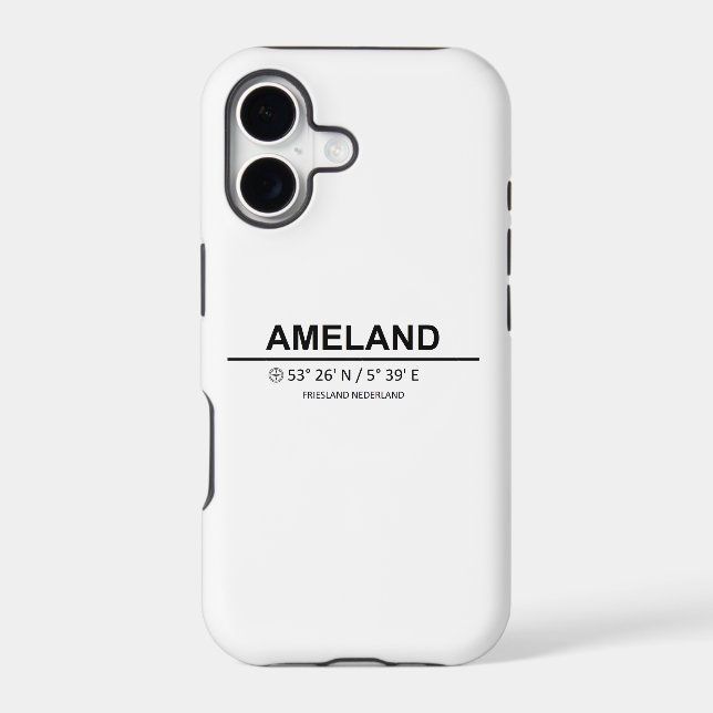 Coordinates Ameland Iphone Case (Back)