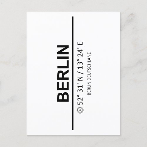 Coordinates Berlin Postcard