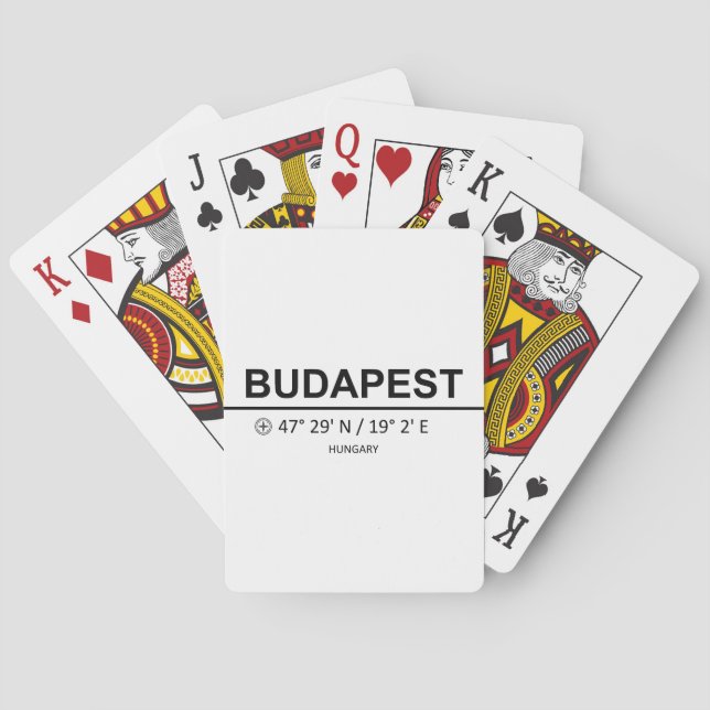 Coordinates Budapest Poker Cards (Back)