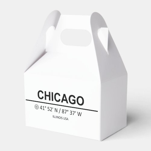 Coordinates Chicago Favor Boxes