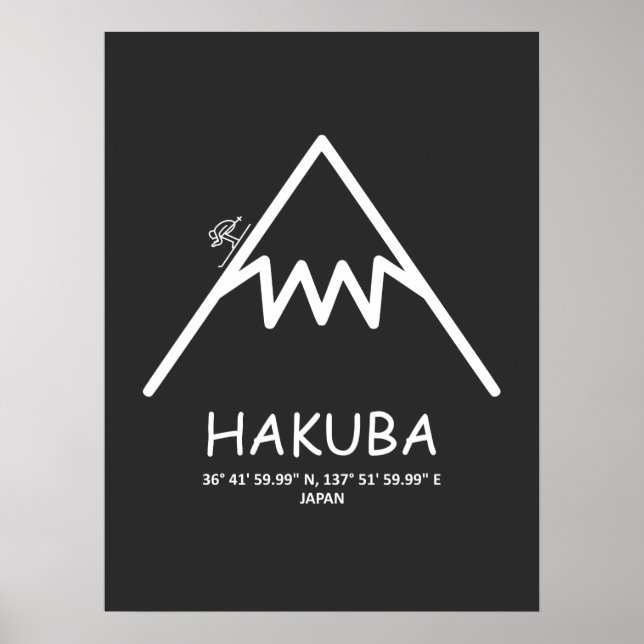 Coordinates Hakuba Japan Poster (Front)