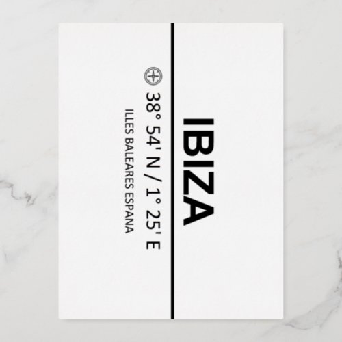 Coordinates Ibiza Foil Holiday Postcard