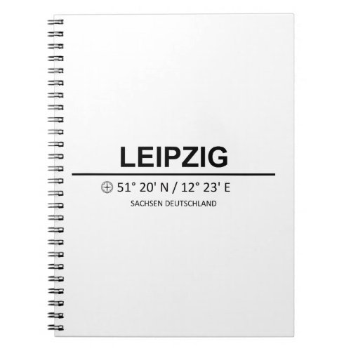 Coordinates Leipzig Notebook