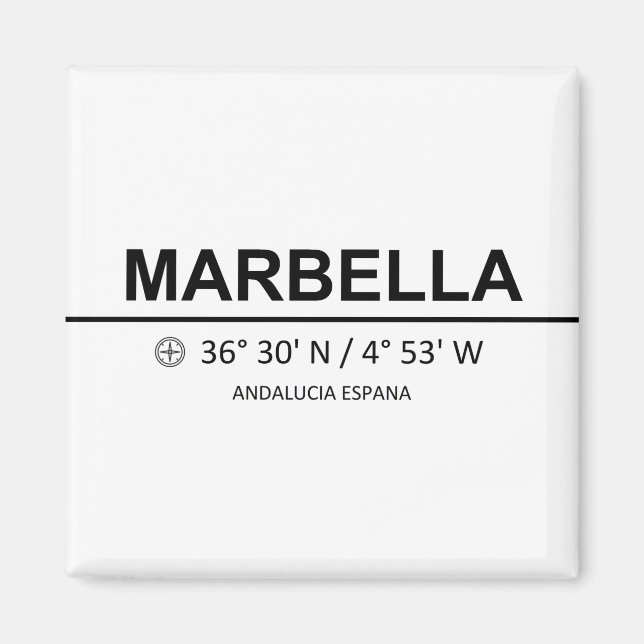 Coordinates Marbella Magnet (Front)