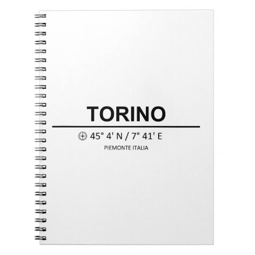Coordinates Torino Notebook