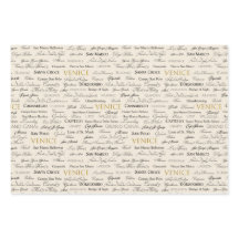 Coordinating Set Beautiful Venice Wrapping Paper