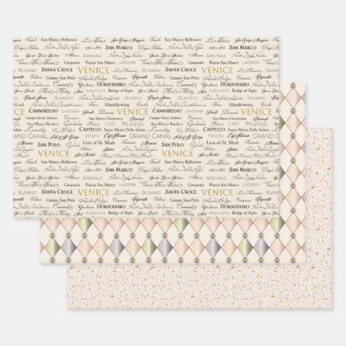 Coordinating Set Beautiful Venice Wrapping Paper